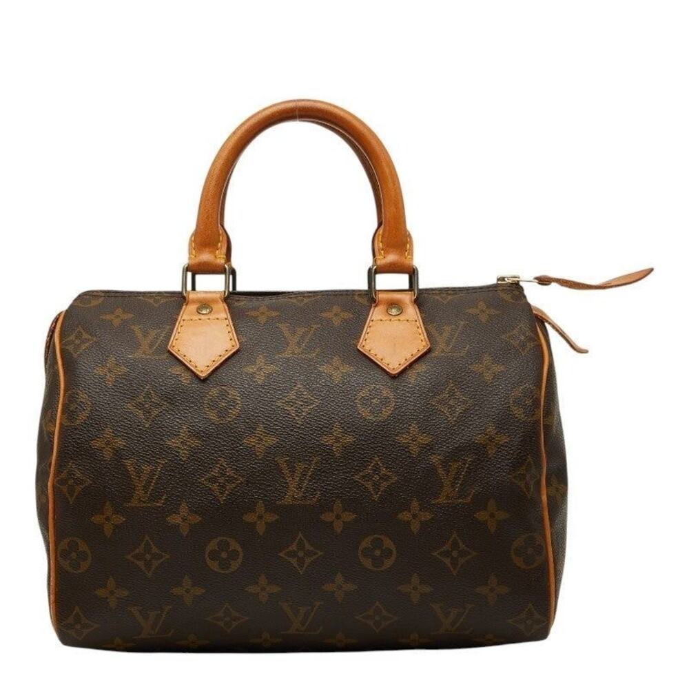 Louis Vuitton Monogram Speedy 25 Handbag Brown
